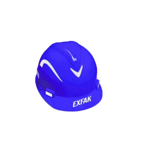 Capacete c/ Carneira e Jugular Classe B - Azul - Exfak